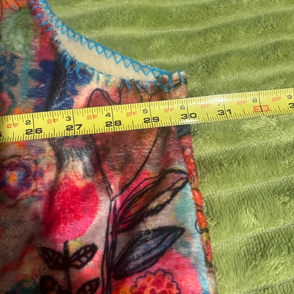 NATURAL LIFE Floral Oversized Sherpa blanket Vest with hood – Boho Cozy – NWT - Picture 12 of 13